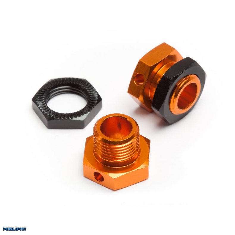 HPI 101785 5mm Hex Wheel Adapters Trophy Buggy Orange/Black