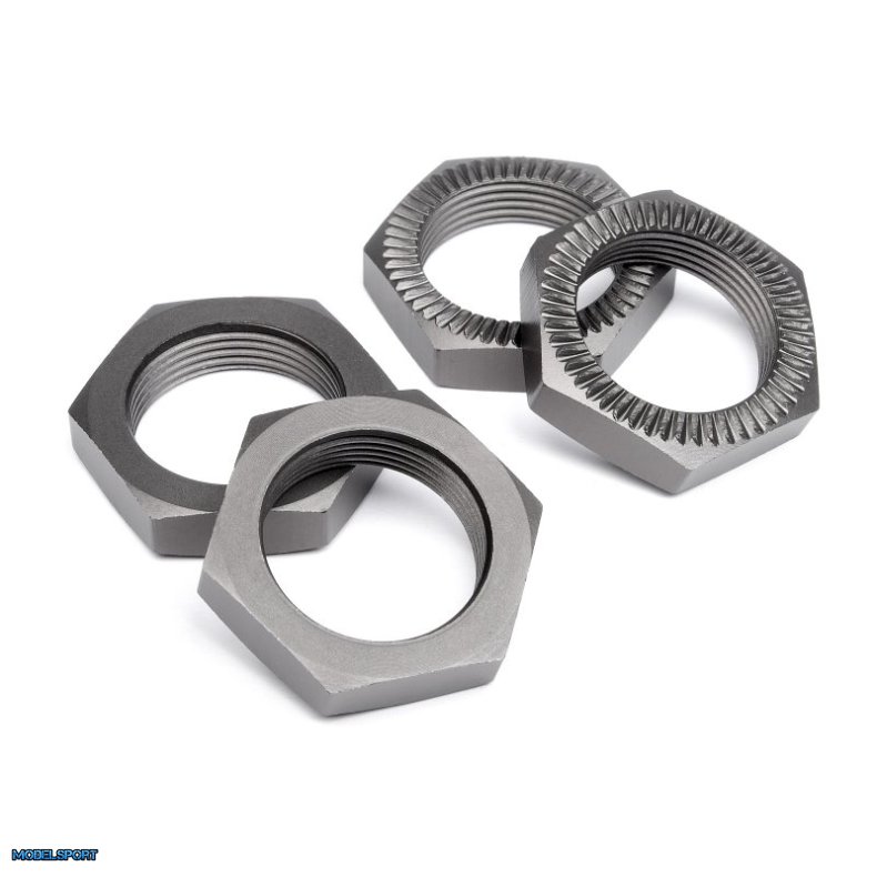 HPI 102216 Wheel Nut 24mm (Gunmetal/4Pcs)