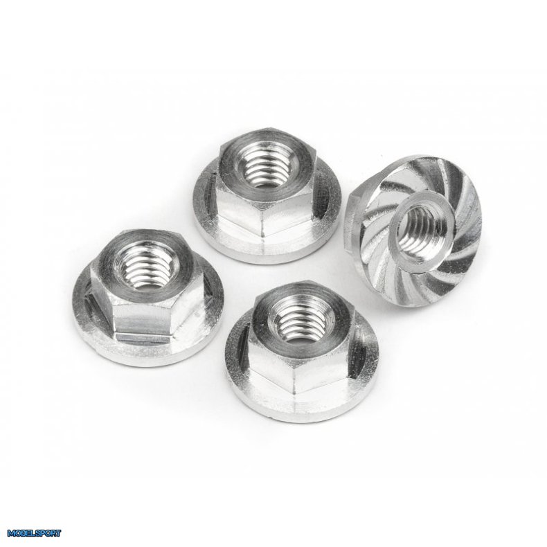 HPI 103908 Serrated Flange Nut M4X10.8mm (4Pcs)
