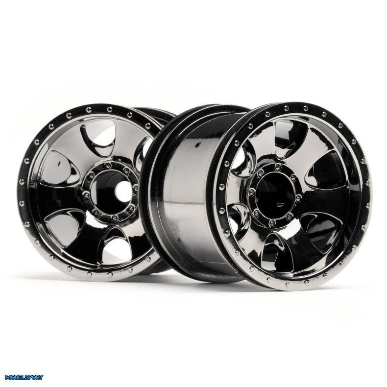 HPI 105280 Warlock Wheel Black Chrome (2.2In/2Pcs)