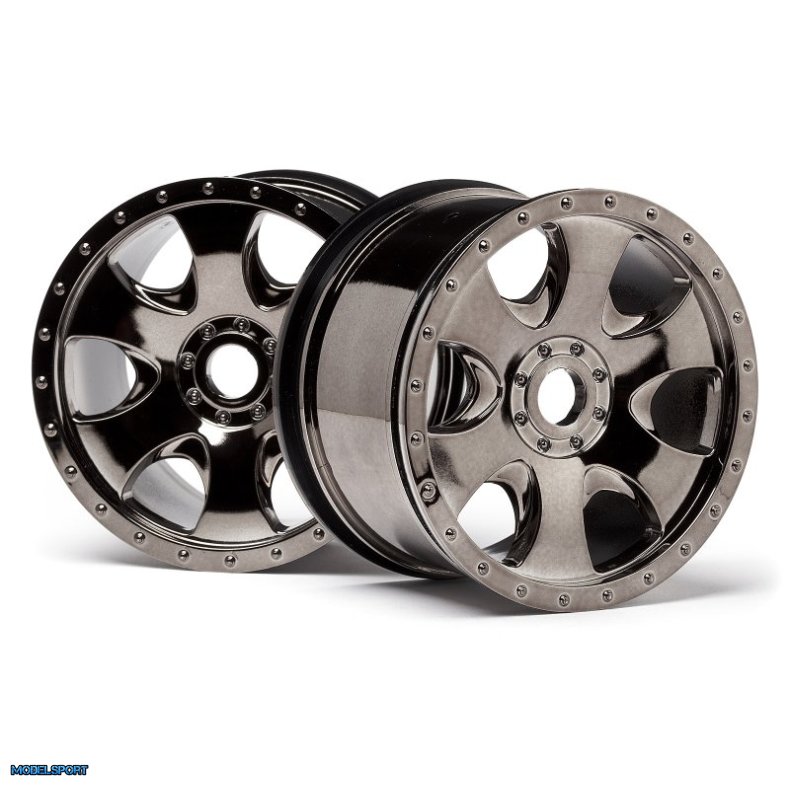 HPI 105801 Warlock Wheel Black Chrome (83X56mm/2Pcs)