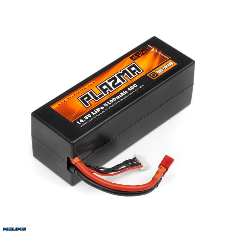 HPI 107225 Plazma 14.8V 5100Mah 40C Lipo Battery Pack 75.48Wh