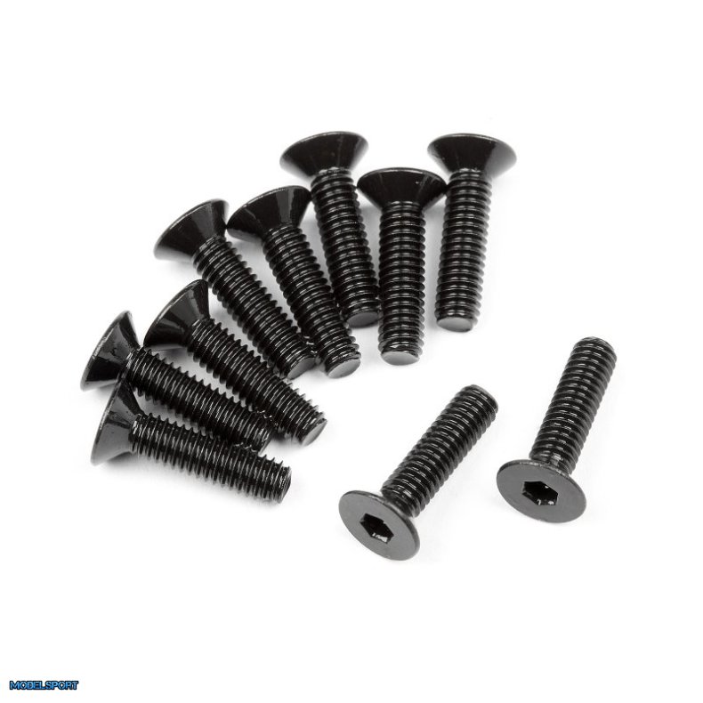 HPI 107375 Flat Head Screw M2.5X10mm (Hex Socket/10Pcs)