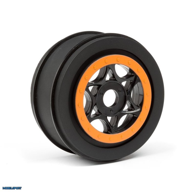 HPI 107855 Ah-64 Wheel Black/Orange (42X83mm/2Pcs)