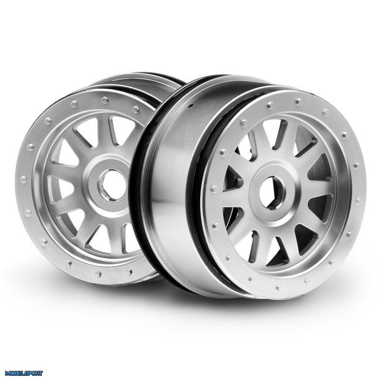 HPI 108321 Tr-10 Glue-Lock Wheel Matte Chrome 120X60mm