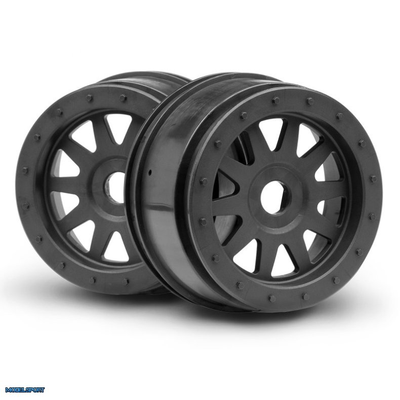 HPI 108323 Tr-10 Glue-Lock Wheel Gunmetal (120X60mm/2Pcs)