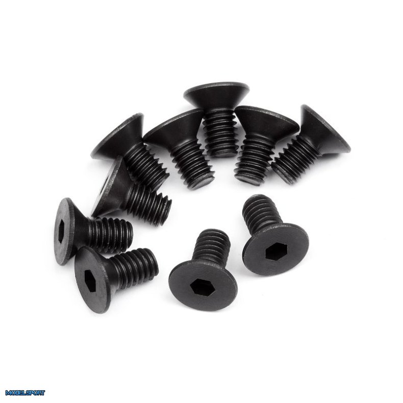 HPI 110070 Flat Head Screw M4X8mm (Hex Socket/10Pcs)