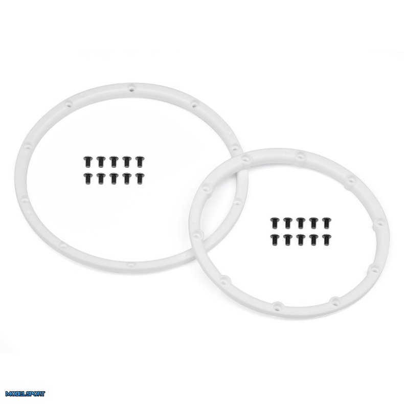 HPI 110545 Wheel Bead Lock Rings (White/For 2 Wheels)