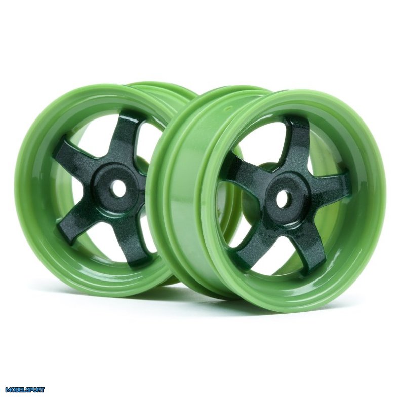 HPI 113095 Work Meister S1 Wheel Green 26mm (0mm Os/2Pcs)