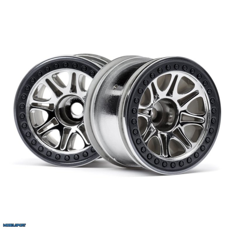 HPI 113336 Split 8 Truck Wheel (Chrome/2Pcs)