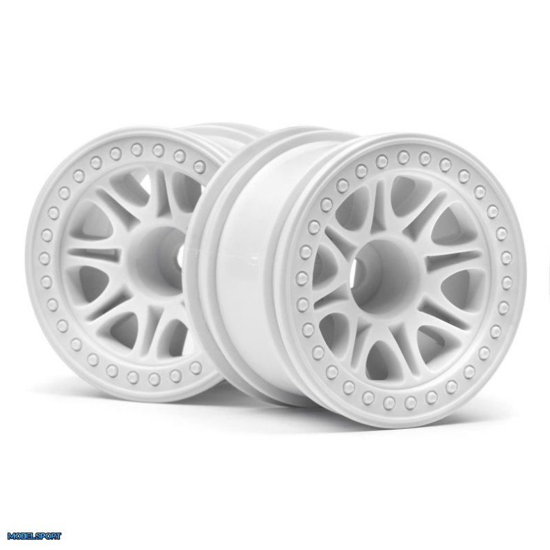 HPI 113339 Split 8 Truck Wheel (White/2Pcs)