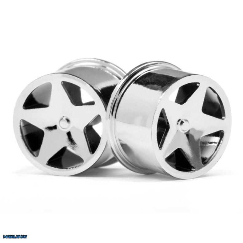HPI 114279 Q32 Super Star Wheel Set F/R Chrome18X10/18X14/ X4