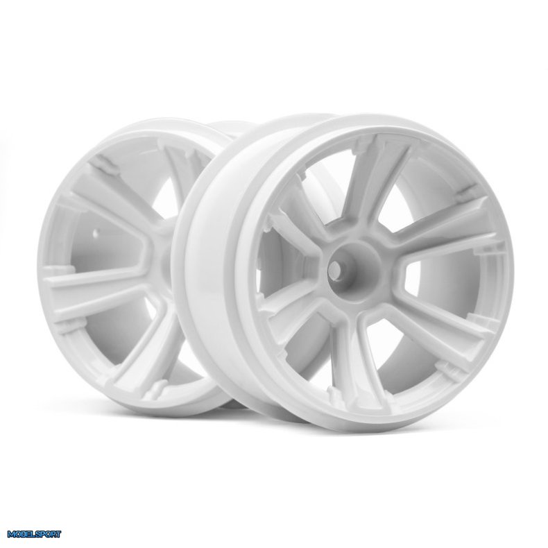 HPI 115325 6-Shot Mt Wheel (White/2Pcs)