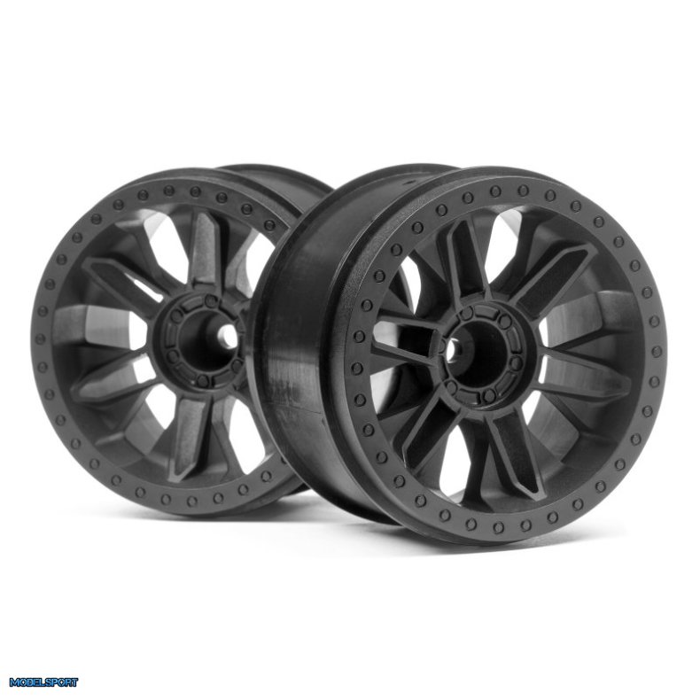 HPI 116528 6-Shot St Wheel (Black/2Pcs)