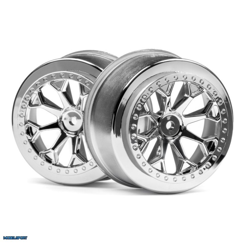 HPI 116739 8-Shot Sc Wheel (Chrome/2Pcs)