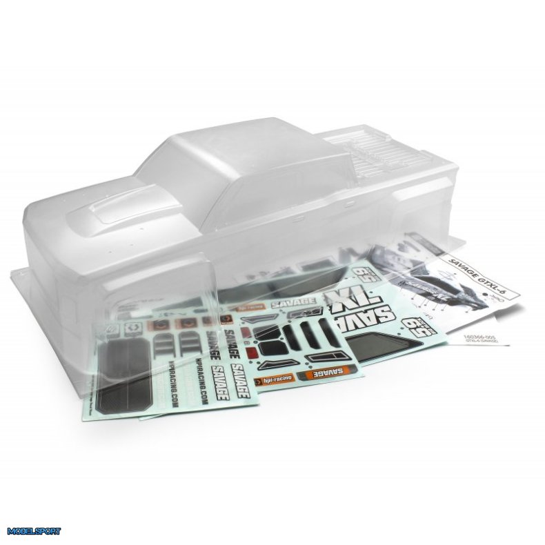 HPI 160366 GTXL-6 Kingcab Clear Truck Body (Savage XL)