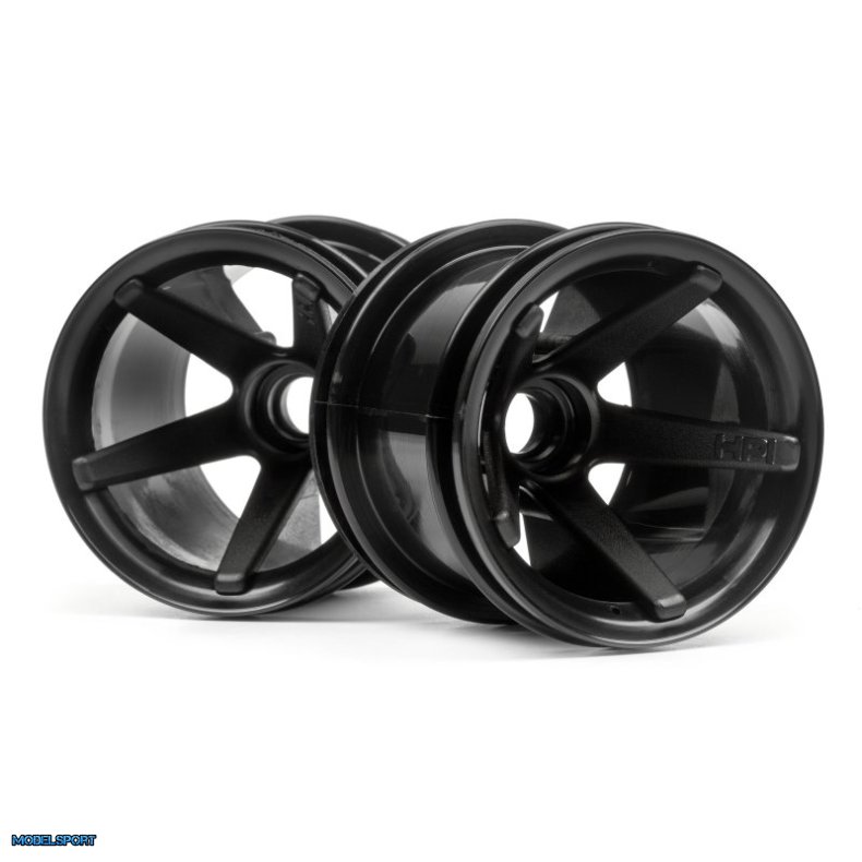 HPI 2105 Super Star Mt Wheels Front (Black/2.2In/2Pcs)