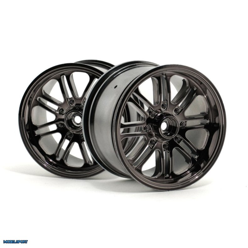 HPI 3173 8 Spoke Wheel Black Chrome (83X56mm/2Pcs)