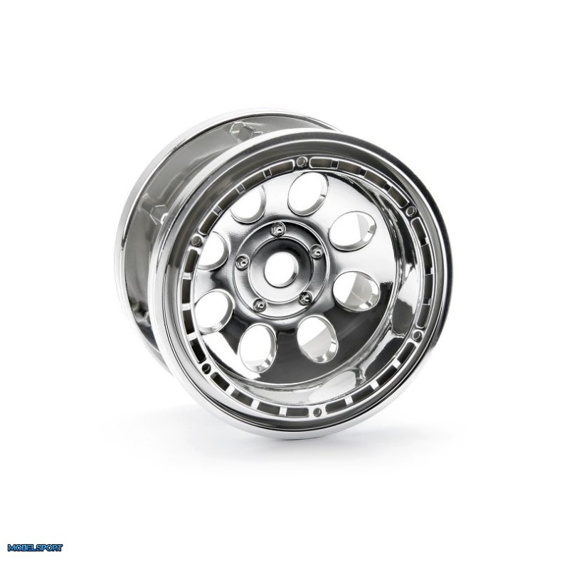 HPI 3213 Rock 8 Bead Lock Wheel Chrome (55X36mm/2Pcs)
