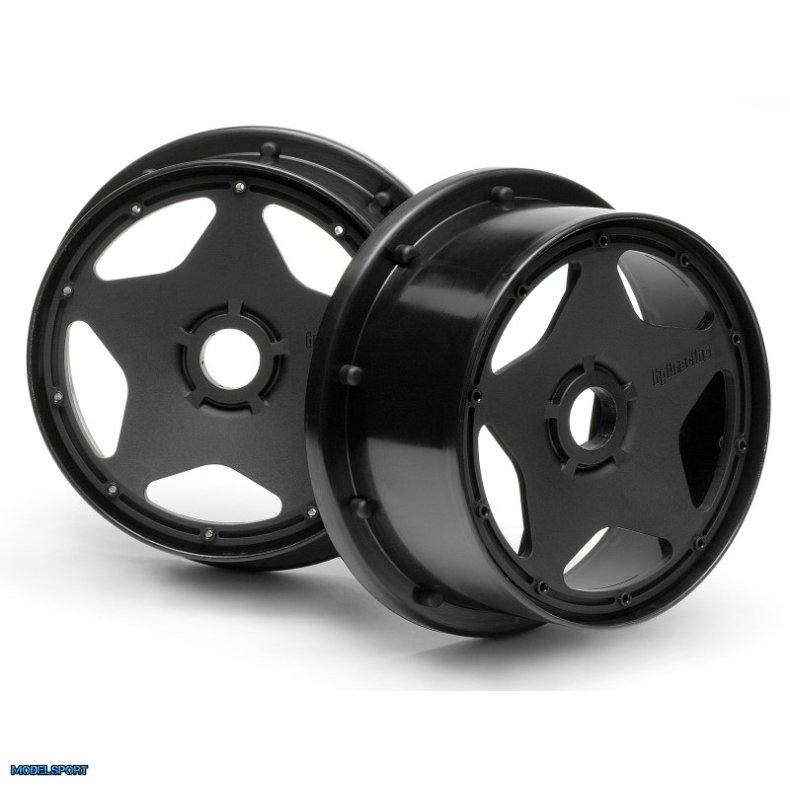 HPI 3221 Super Star Wheel Black front (120X60mm/2Pcs)