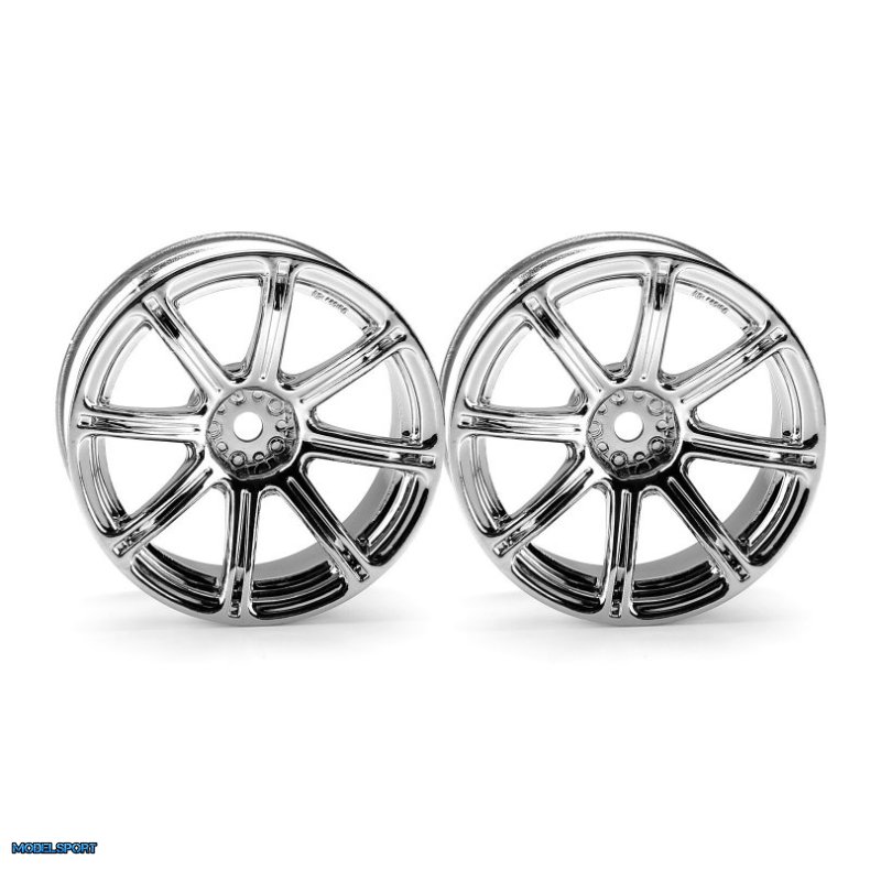 HPI 3301 Work Emotion Xc8 Wheel 26mm Chrome (6mm Offset)