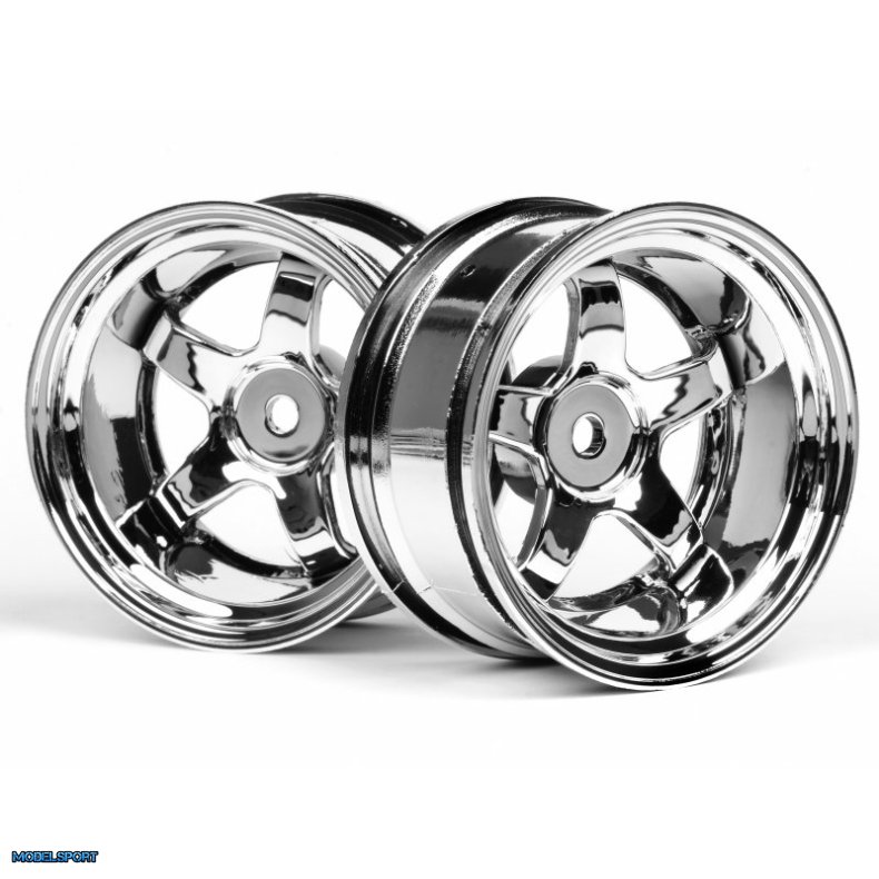 HPI 3593 Work Meister S1 Wheel 26mm Chrome (9mm Offset)