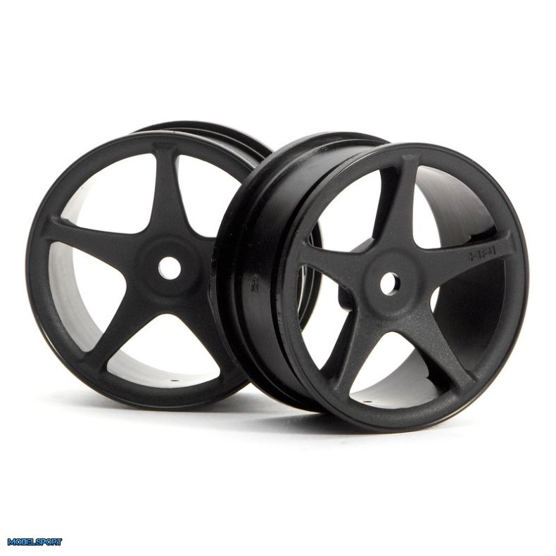 HPI 3696 Super Star Wheels 26mm Black (1mm Offset)