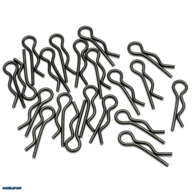 HPI 6203 Body Clip (8mm/Black/20Pcs)