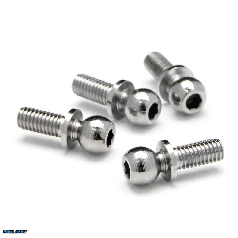 HPI 86196 Ball 4.7X6.5mm (4-40/Hex Socket/Silver/4pcs)