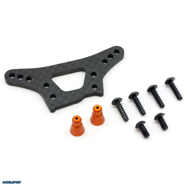HPI 87089 Front Shock Tower (Woven Graphite/3.0mm)
