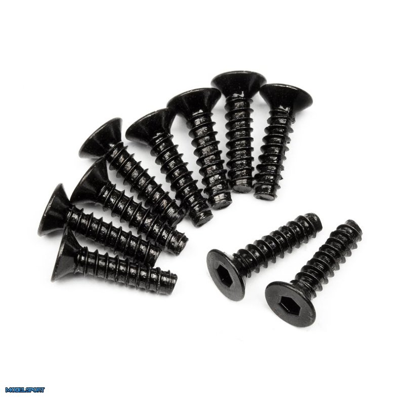 HPI 94305 Tp. Flat Head Screw M3X12mm (Hex Socket/10Pcs)