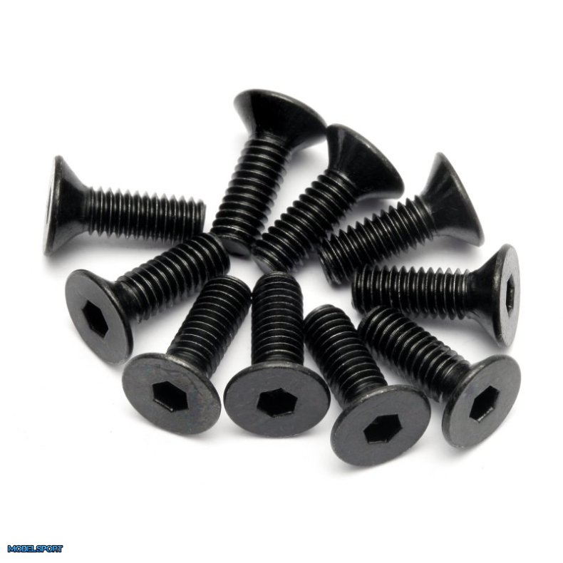 HPI 94530 Flat Head Screw M4X12mm (Hex Socket/10Pcs)