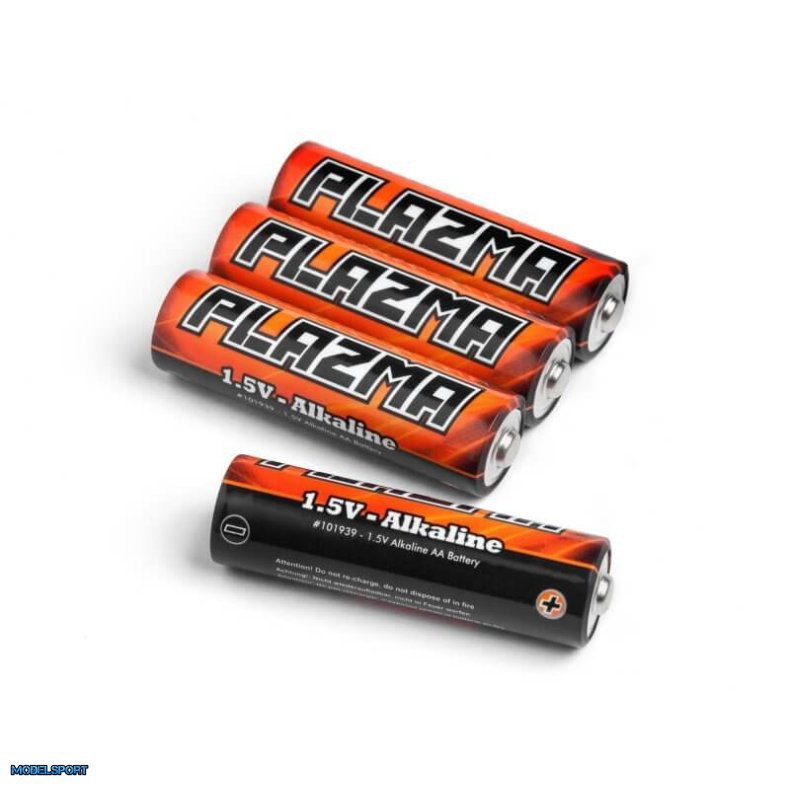 HPI Plazma 1.5V AA Alkaline Batteri 4 Stk