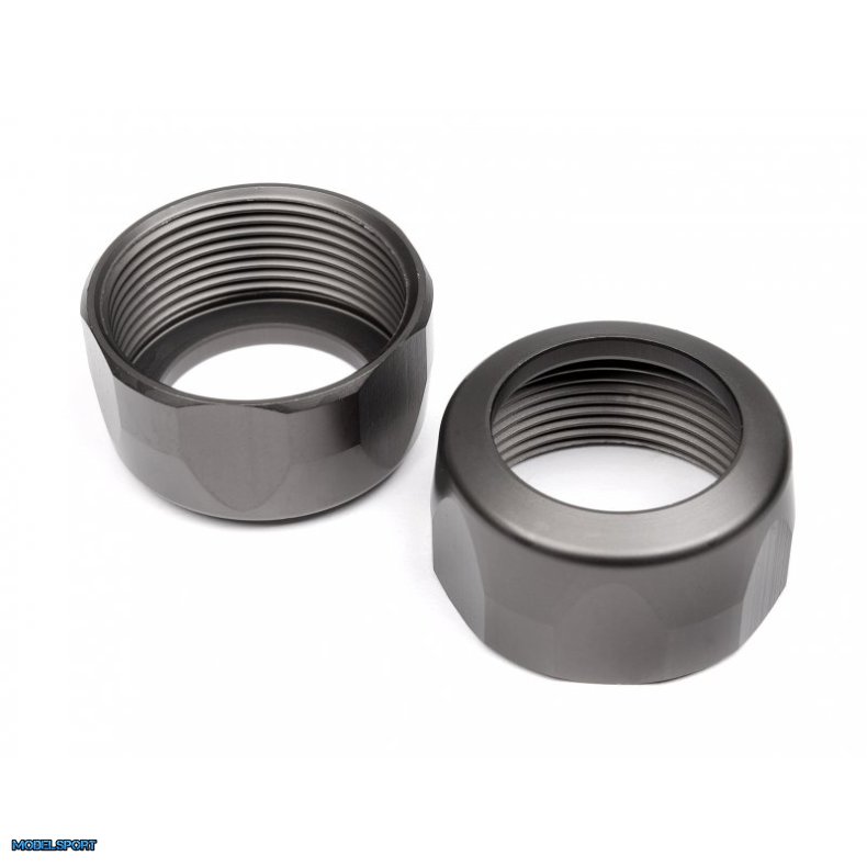 HPI 102154 Shock Cap 20X12mm (Gunmetal (2/Pcs)