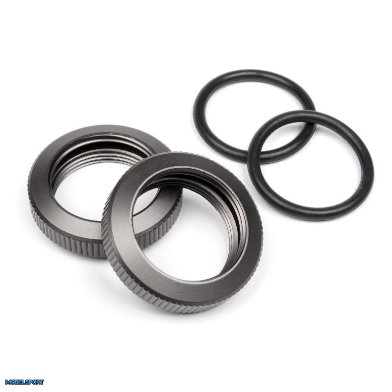 HPI 102155 Shock Adjuster Nut 20mm (Gunmetal/2Pcs)