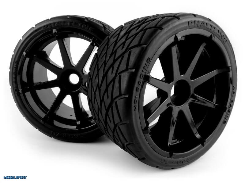 HPI 160508 Mounted Phaltline Tire on 3256 Blast Black Wheel