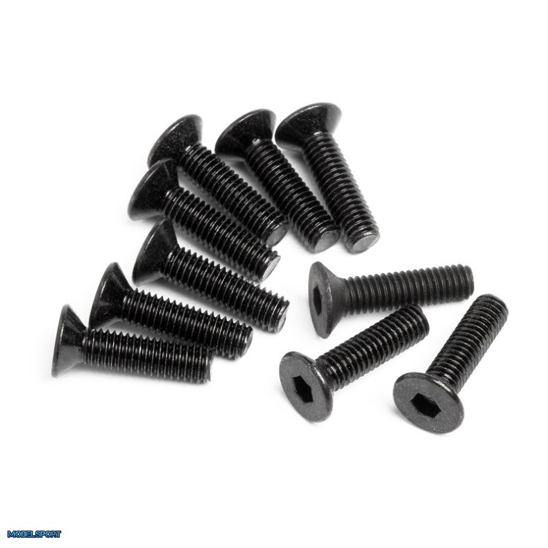 HPI Z084 Flat Head Screw M3X12mm (Hex Socket/10Pcs)