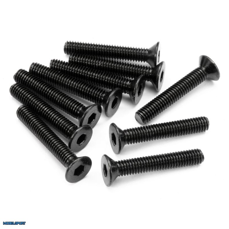 HPI Z086 Flat Head Screw M3X18mm (Hex Socket/10Pcs)