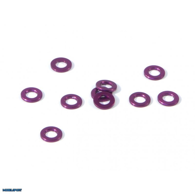 HPI Z814 Aluminium Washer 3 X 6 X 0.75mm (Purple/10 Pcs)
