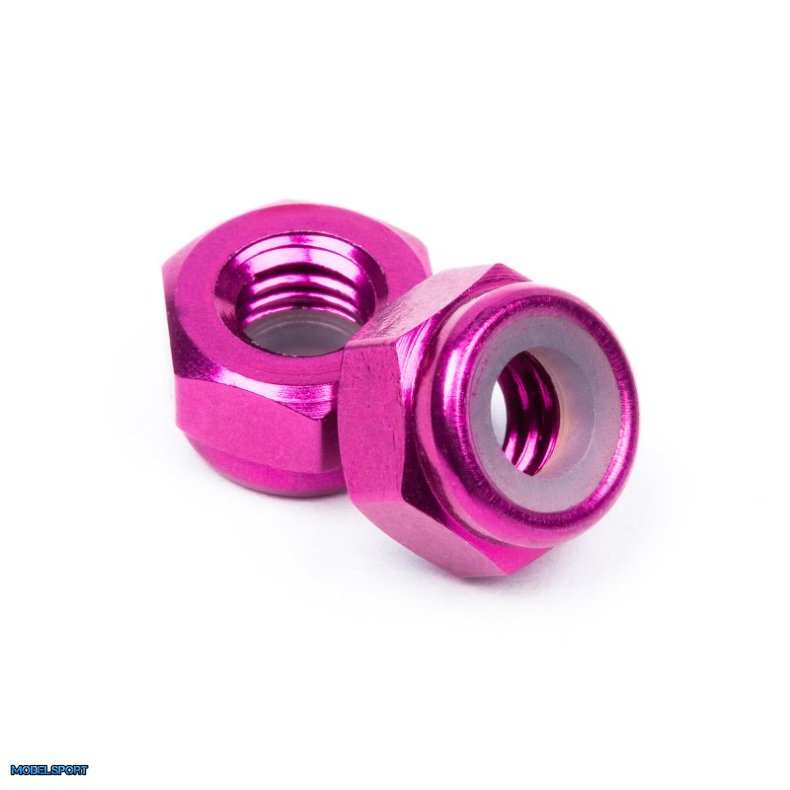 HPI Z867 Aluminum Lock Nut M4 (Purple/10Pcs)