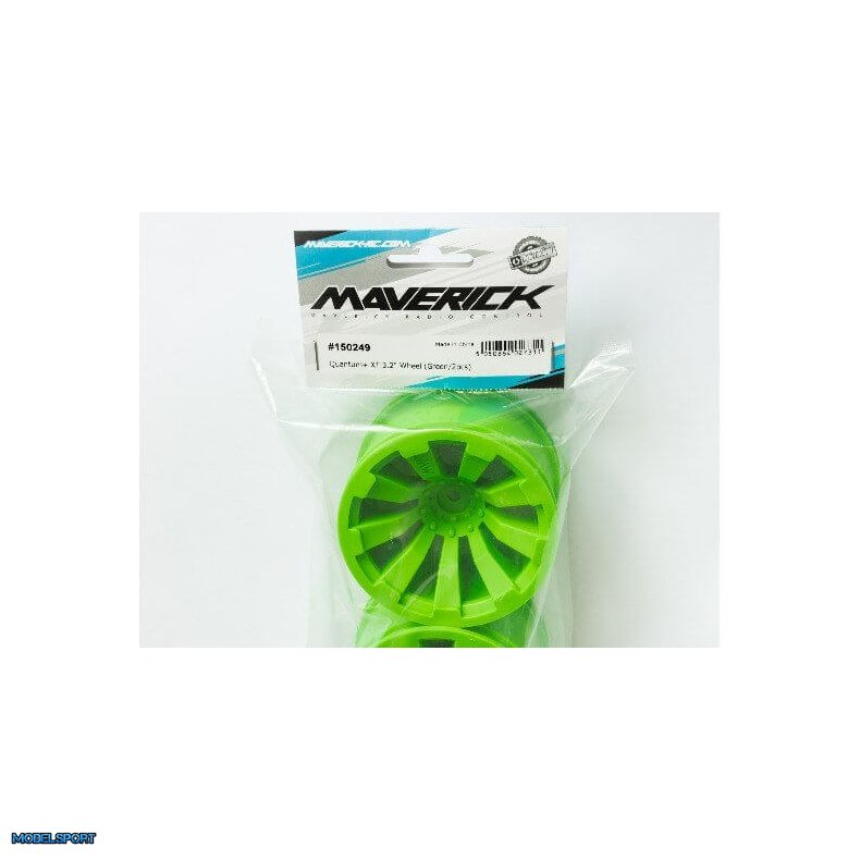 Maverick 150249 Quantum+ Xt 3.2In Wheel (Green/2Pcs)