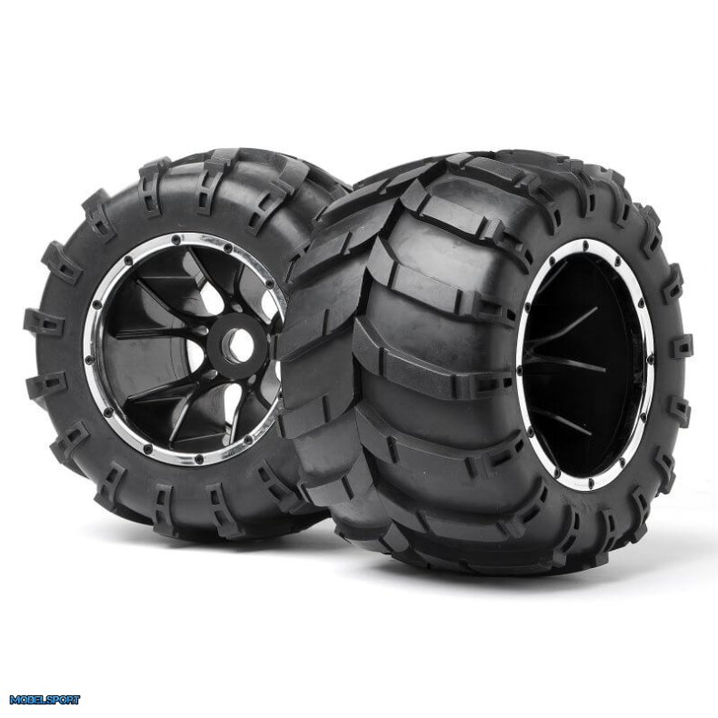 Maverick 24107 Mounted Wheels And Tyres 2 Pcs (Blackout Mt)