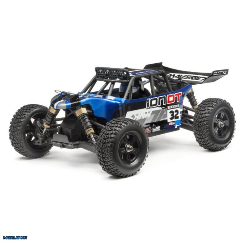 Maverick 28069 Desert Truck Painted Body Blue With Decals Ion DT