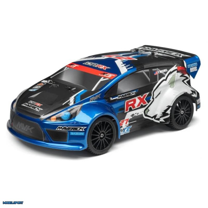 Maverick 28076 Clear Rally Body With Decals (Ion Rx)