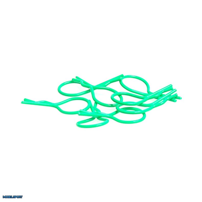 Core RC Big Karosseri Clips 1/10 Fluorescerende Grn