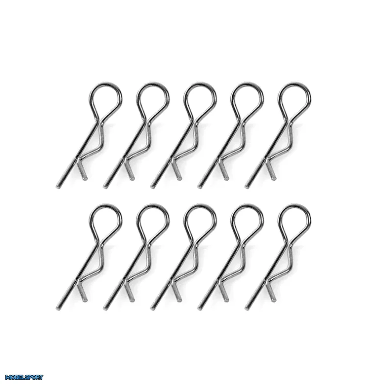 Corally C-35102 Body Clips 45 Bent Small Black