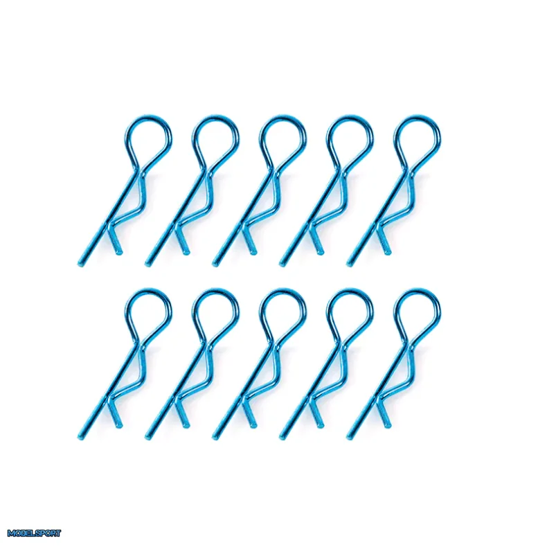 Corally C-35105 Body Clips 45 Bent Small Blue