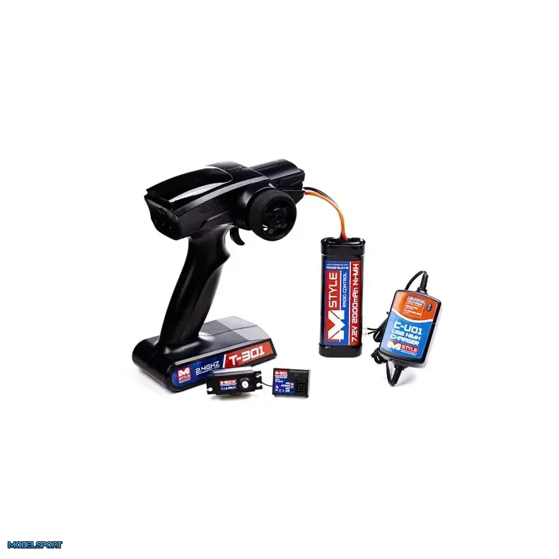 MStyle Radiost T301 Med Servo, Batteri Og Oplader
