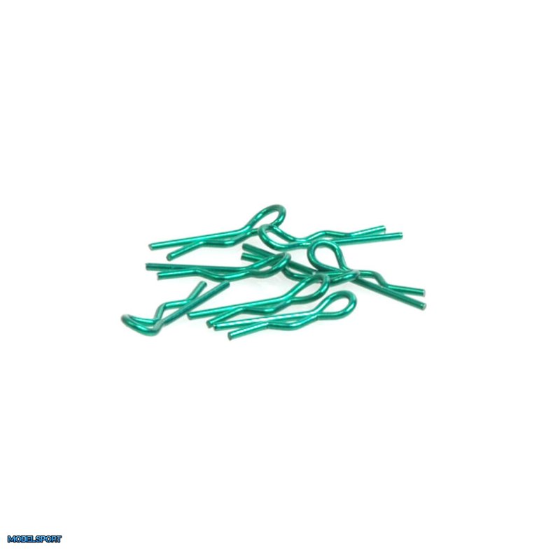 Core RC Small Karosseri Clips 1/10 Metallic Green (8)