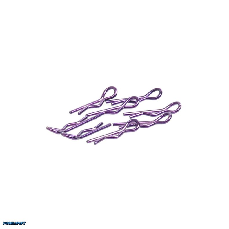 Core RC Small Karosseri Clips 1/10 Metallisk lilla